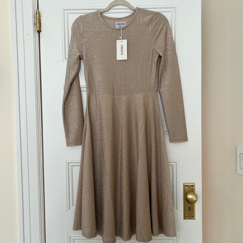 Sparkle beige dress FREIDA